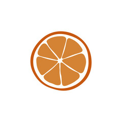 Dry orange icon on white background vector.