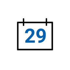 Calander icon showing date 29