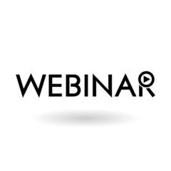 Word webinar icon with shadow