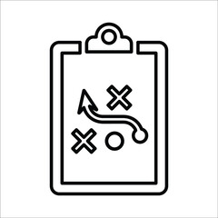 Business plan line icon. Outline vector.