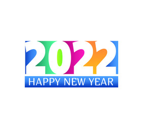 2022 happy new year symbol design. Happy New Year 2022 text design. Cover of business diary for 2022 with wishes. Brochure design template, card, banner. Vector illustration. 