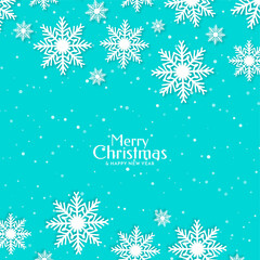 Fototapeta na wymiar Merry Christmas festival decorative snowflakes background design