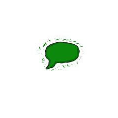 dark green speech bubble (colored)