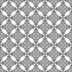 openwork squares. black and white monochrome seamless ornament. endless floral pattern. print, cover, template. decorative background for printed products, packaging, textiles.