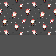 Christmas background with happy Santa Claus. Xmas design. Vector