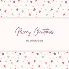 Fototapeta na wymiar Xmas greeting card with stars. Christmas design. Vector