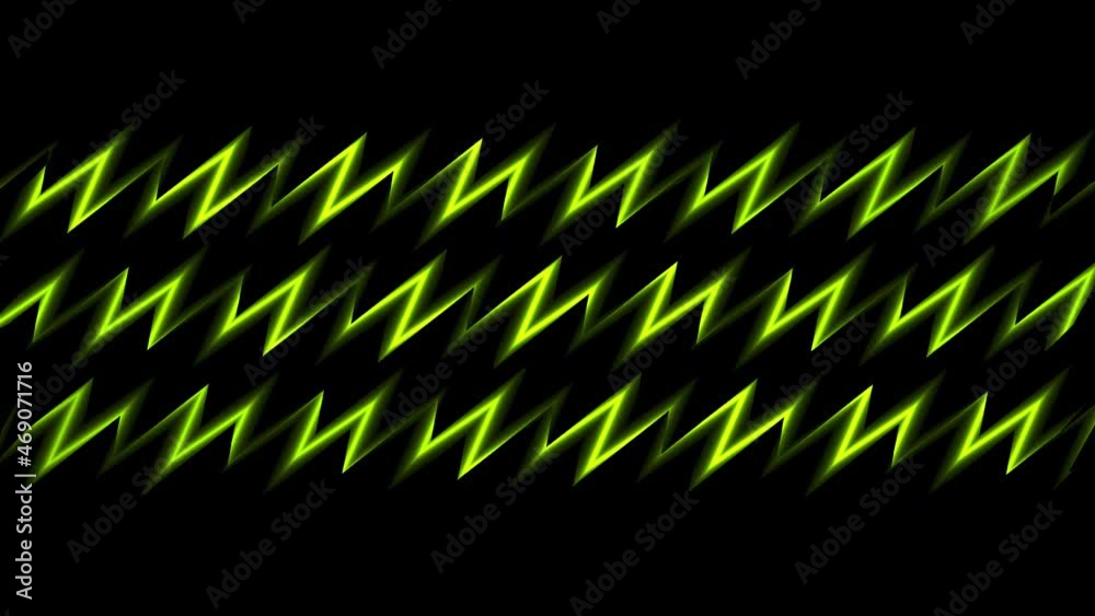 Poster abstract flow of energy shown by pixelated running zigzag lines, seamless loop. motion. electric imp
