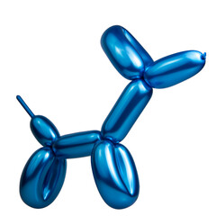 Bright model balloon dog isolated on the white background