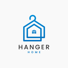 Clothes Hanger with House Building logo design, for Laundry Service Business logo design 