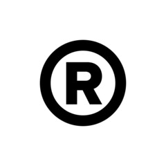 Trademark symbols set. Trademark legal protection mark, letter 