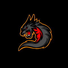 Dragon leader logo vector gaming.