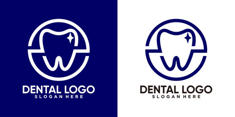 dental logo design with creativ concept