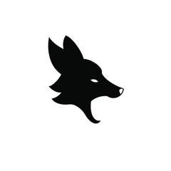 Fox Symbol Logo. Stencil Tattoo Design Vector Illustration.