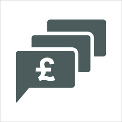 Fototapeta premium Chat, communication, pound icon. Gray vector graphics.