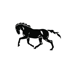 Horse Symbol Logo. Tattoo Design. Stencil Vector Illustration