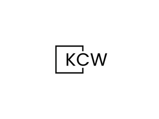 KCW letter initial logo design vector illustration