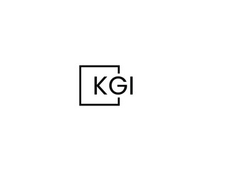 KGI letter initial logo design vector illustration