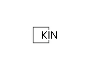 Obraz premium KIN letter initial logo design vector illustration