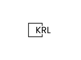 Fototapeta premium KRL letter initial logo design vector illustration