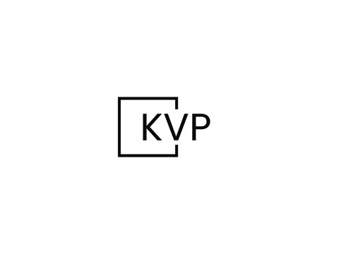 KVP letter initial logo design vector illustration