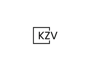 KZV letter initial logo design vector illustration
