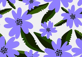 Floral seamless pattern with flower for fabrics and textiles and packaging 