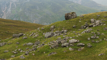 Mountain landscape with stones in Scotland. © Jaroslaw