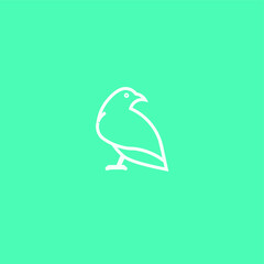 Bird Line Art. Simple Minimalist Logo Design Inspiration. Vector Illustration.