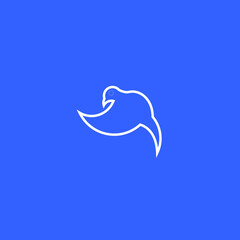 Bird Line Art. Simple Minimalist Logo Design Inspiration. Vector Illustration.