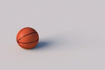Fototapeta premium Basketball on a pure white background