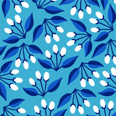 Tropical Leaf Pattern Background. Social Media Post. Botanical Vector Illustration.