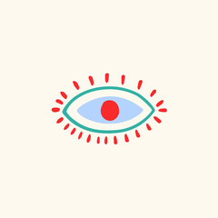 Eye Symbol. Social Media Post. Icon Vector Illustration.