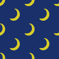 Plakat Crescent Moon Pattern Background. Social Media Post. Vector Illustration.