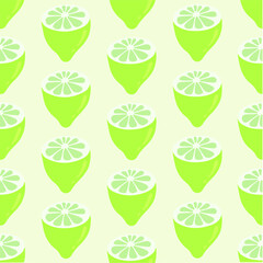 Orange Lemon Lime Pattern Background. Social Media Post. Fruit Vector Illustration.