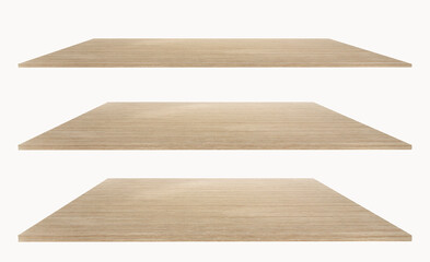 Wood Shelves Table isolated on white background