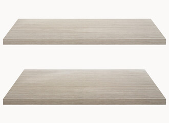 Wood Shelves Table isolated on white background