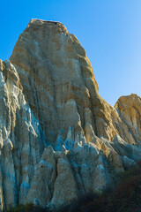 ニュージーランド　ワイタキ地方のオマラマ近郊にある断崖絶壁のクレイ・クリフ