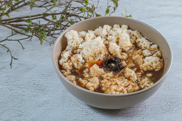 Chinese food with seafood Seafood Nurungjitang dish