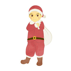 A boy who cosplayed as Santa Brown Hair Ver