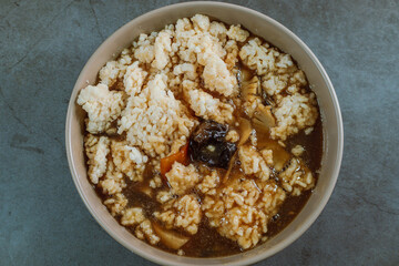 Chinese food with seafood Seafood Nurungjitang dish