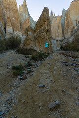 ニュージーランド　ワイタキ地方のオマラマ近郊にある断崖絶壁のクレイ・クリフ