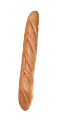 Tasty baguette isolated on white. Fresh bread