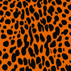 Fototapeta na wymiar Cheetah Pattern Background. Abstract Wild Animal Skin Print Design. Flat Vector Illustration.