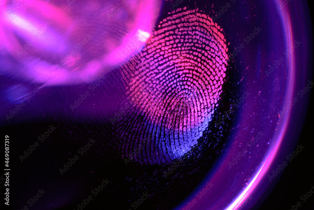 Fototapete beautiful abstract multicoloured fingerprint on background texture for design. macro photography vie