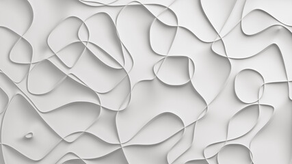 Abstract texture curvy line style white color background.