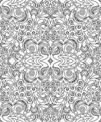 Vector abstract ethnic nature hand drawn ornamental background.