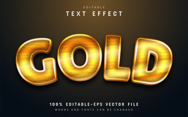 Gold text effect editable