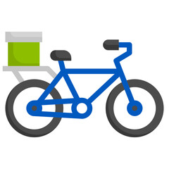 Fototapeta premium BIKE COURIER flat icon