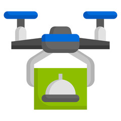 DRONE DELIVERY flat icon
