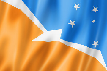 Tierra Del Fuego province flag, Argentina